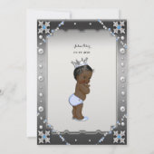 Kleine Prins Baby shower Uitnodiging, trendy, chic Kaart (Achterkant)