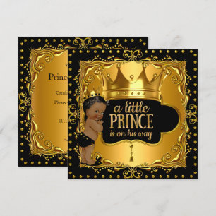 Kleine Prins Babyfeest Gouden Folie Kroon Etnisch Kaart