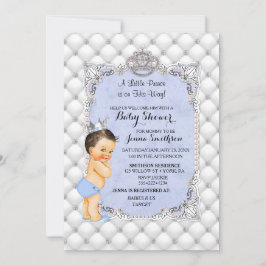 Kleine Prins Blauwe Parels Diamanten Baby Jongen Kaart