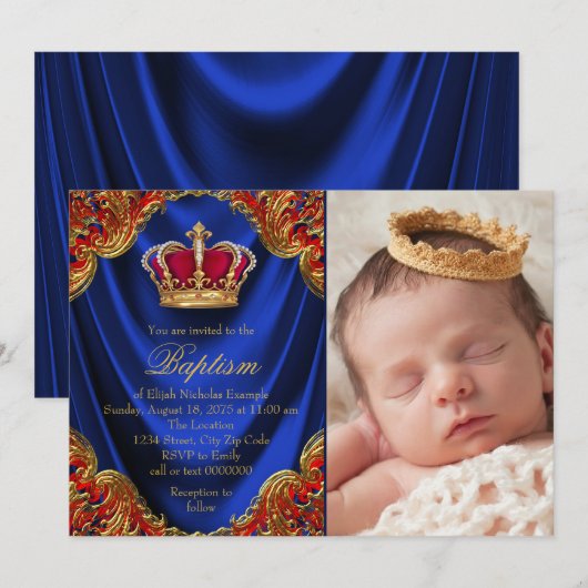 Kleine Prins Doop Uitnodigingen (Voorkant / Achterkant)