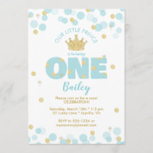 Kleine Prins eerste verjaardag Blauw Goud