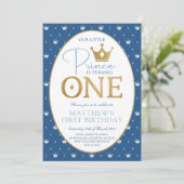 Kleine Prins Eerste Verjaardagsfeestuitnodiging Kaart (Staand voorkant)