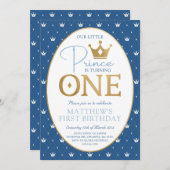 Kleine Prins Eerste Verjaardagsfeestuitnodiging Kaart (Voorkant / Achterkant)
