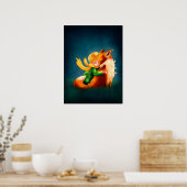 Kleine Prins en Fox. Illustratie van neursery-kuns Poster (Keuken)