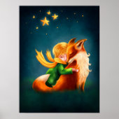 Kleine Prins en Fox. Kunstillustratie van de zuste Poster (Voorkant)