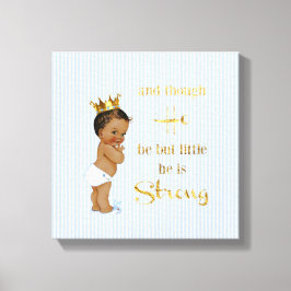 kleine prins etnische Baby gouden krooncitaat Canvas Afdruk