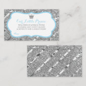 Kleine Prins Luier Raffle Ticket, Faux Glitter Informatiekaartje (Voorkant / Achterkant)