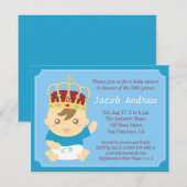 Kleine Prins met kroonBaby shower Kaart (Voorkant / Achterkant)