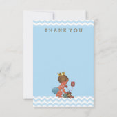 Kleine Prins op telefoon Dank je wel Chevrons Bedankkaart (Achterkant)