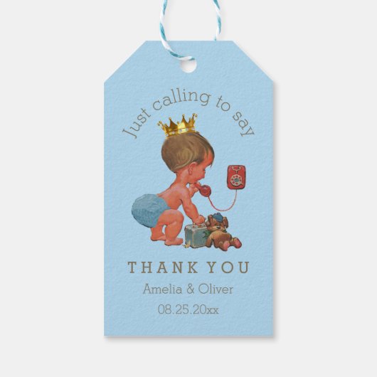 Kleine prins roept om dank je te zeggen cadeaulabel (Achterkant)