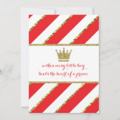 Kleine Prins Verjaardag Uitnodiging, Rood, Goud Kaart (Achterkant)