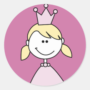 Kleine prinses 03 ronde sticker