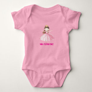 Kleine Prinses 1e Verjaardag Baby Bodysuit Meisje
