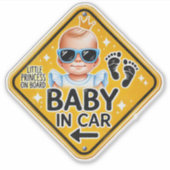 Kleine prinses aan boord - Baby in Car Sticker (Voorkant)