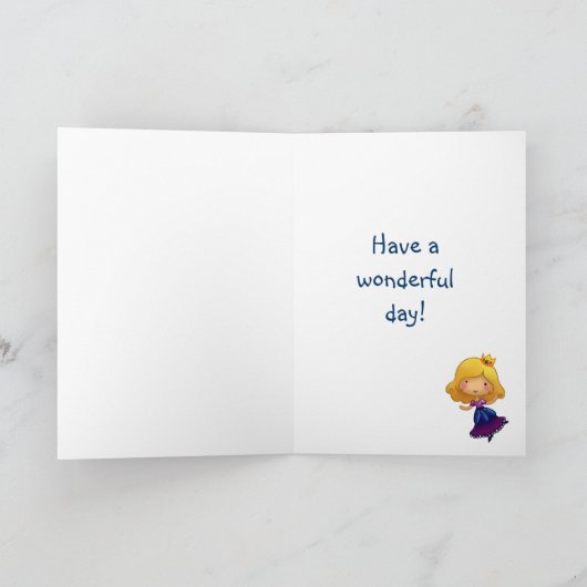 Kleine prinses Aanpasbare verjaardagskaart Kaart (Binnen)