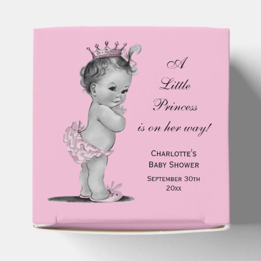  kleine prinses Baby shower dank u Bedankdoosjes (Bovenkant)