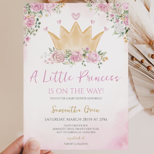 Kleine Prinses Baby Shower Kaart