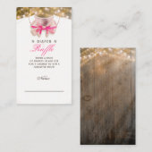 Kleine prinses | Baby shower Rustieke Luier Raffle Informatiekaartje (Voorkant / Achterkant)