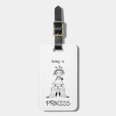 Kleine prinses bagagelabel (Voorkant verticaal)