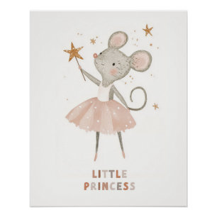Kleine Prinses Ballerina, Mooie Kinderkamer Muur K Perfect Poster