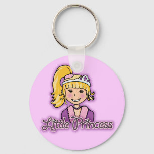 Kleine Prinses blonde haren lila sleutelhanger