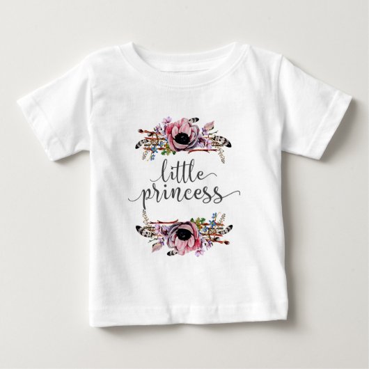 Kleine Prinses | Boho Chic Bloemen Baby Meisje Tut (Voorkant)