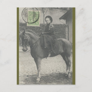 Kleine prinses Charlotte rijden sidesaddle #042SS Briefkaart