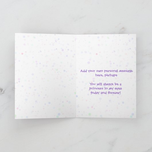 Kleine Prinses Custom verjaardagskaart Kaart (Binnen)