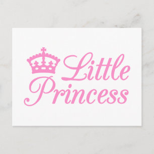 Kleine prinses, design met roze kroon voor baby briefkaart