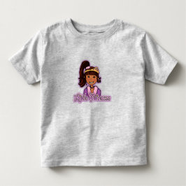 Kleine Prinses donker haar meisje roze top
