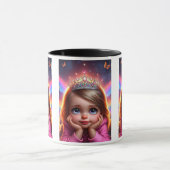 Kleine prinses dromen met een kroon. mok (Midden)