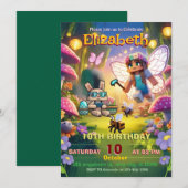 Kleine prinses Fairy Verjaardag Kaart (Voorkant / Achterkant)