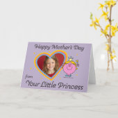 Kleine Prinses | Gelukkige Moederdag Kaart (Gele Bloem)