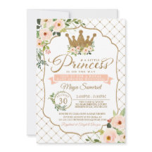 Kleine Prinses Gouden Bloemenkroon Baby Shower