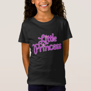 Kleine prinses grafische tekstmeisje roze bovenaan t-shirt