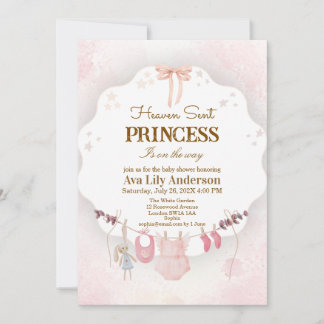 Kleine Prinses Hemelgezonden Roze Baby Kleertjesli Kaart