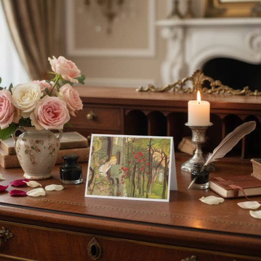 Kleine prinses in het bos notitiekaartje