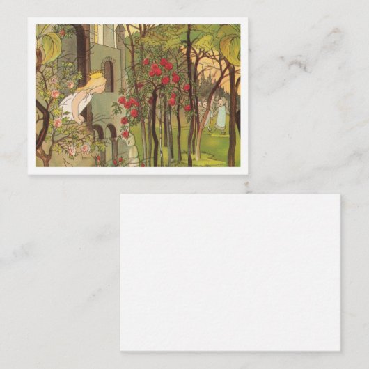 Kleine prinses in het bos notitiekaartje (Voorkant / Achterkant)