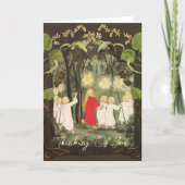 Kleine prinses in het bos Wenskaart Notitiekaartje (Voorkant)