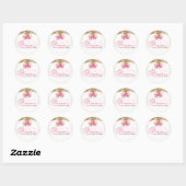Kleine prinses is op haar weg Baby shower Ronde Sticker (Vel)