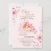 Kleine Prinses Kasteel Bloem Verjaardag Kaart (Voorkant)