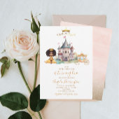 Kleine prinses koninklijke viering waterverf kaart