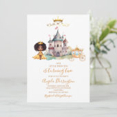 Kleine prinses koninklijke viering waterverf kaart (Staand voorkant)