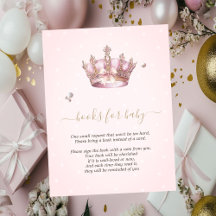 Kleine Prinses Kroon Parels Stippen Baby Shower