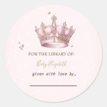 Kleine Prinses Kroon Parels Stippen Baby Shower