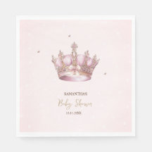 Kleine Prinses Kroon Parels Stippen Baby Shower