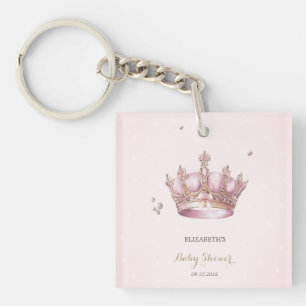 Kleine Prinses Kroon Parels Stippen Baby Shower Sleutelhanger