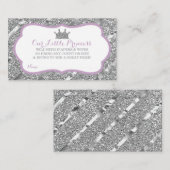 Kleine Prinses Luier Raffle Ticket, Faux Glitter Informatiekaartje (Voorkant / Achterkant)