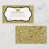 Kleine Prinses Luier Raffle Ticket, Faux Glitter Informatiekaartje (Voorkant / Achterkant)