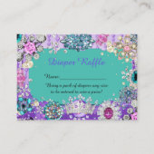 Kleine Prinses Luier Raffle Tickets, sieraden Informatiekaartje (Voorkant)